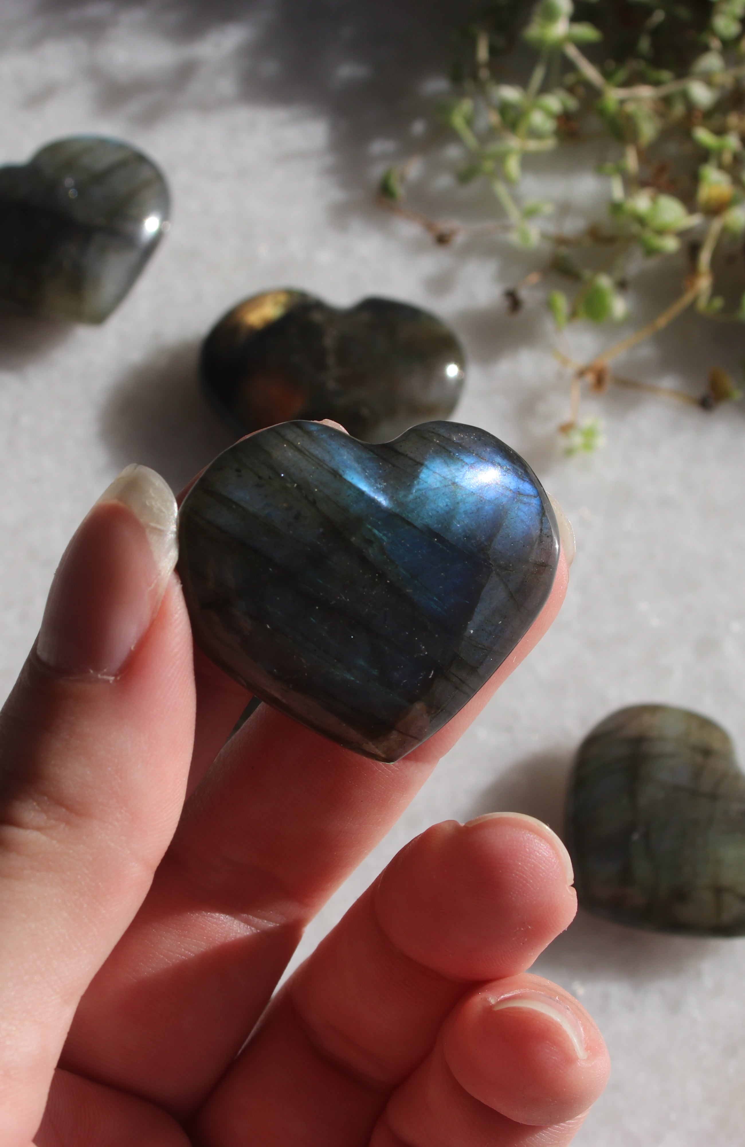 Labradorite Hearts